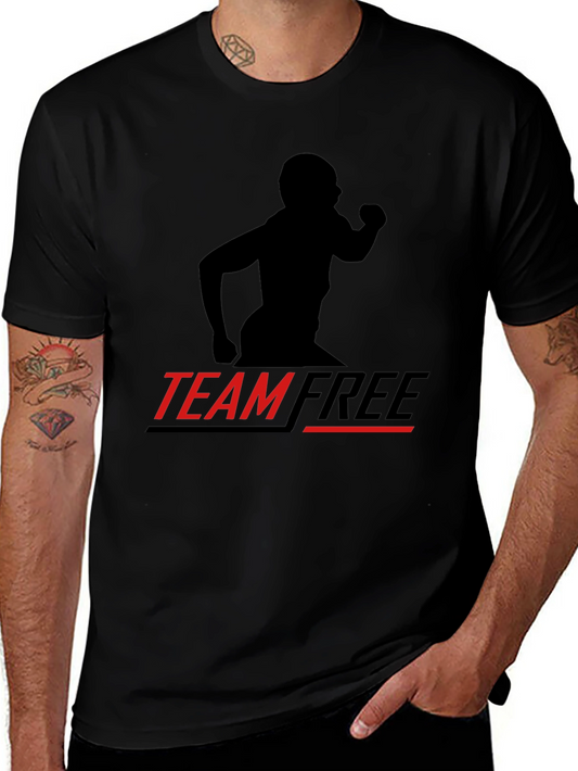 Team Free Black Graphic T-Shirt