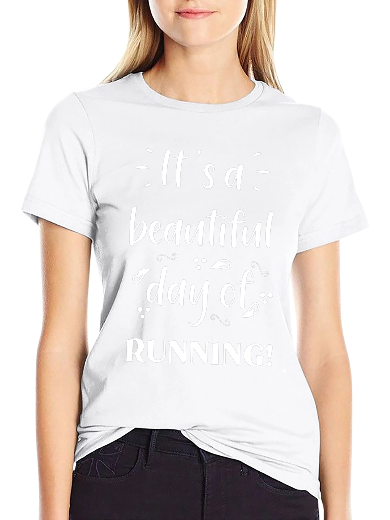 Its a Beautiful Day of Running Black T-Shirt