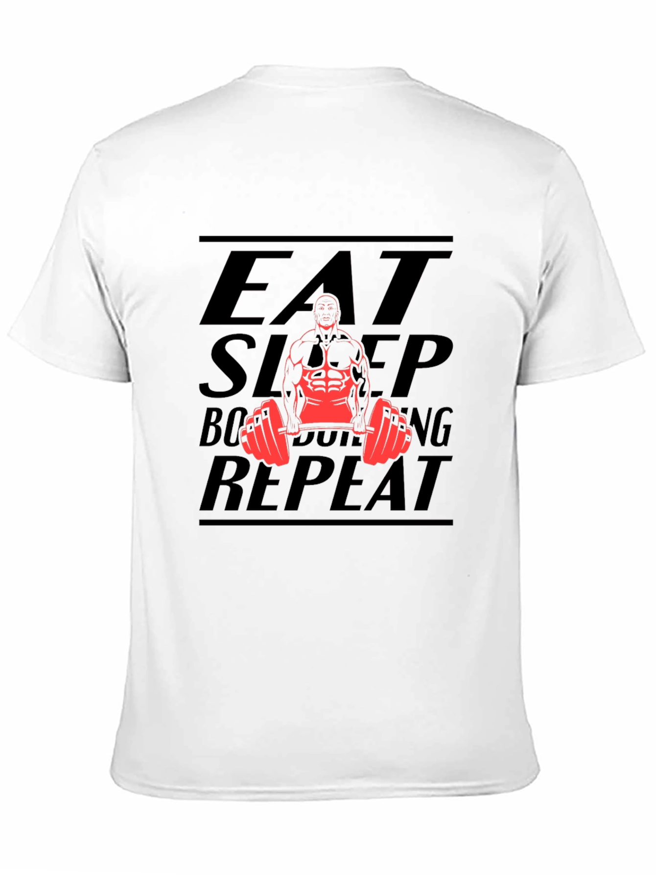 Eat Sleep Bodybuilding Repeat Black T-Shirt
