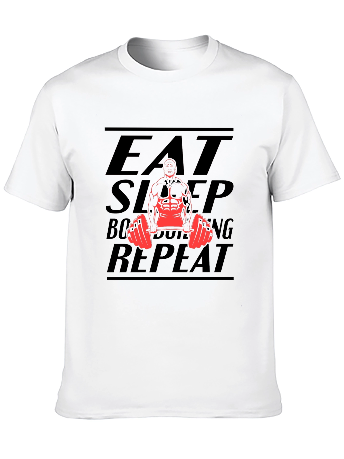 Eat Sleep Bodybuilding Repeat Black T-Shirt