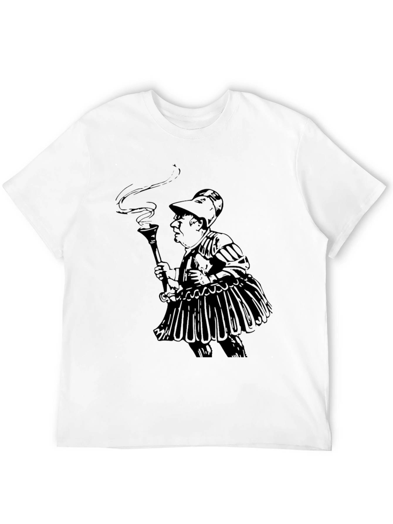 Black T-Shirt with Humorous Retro Print
