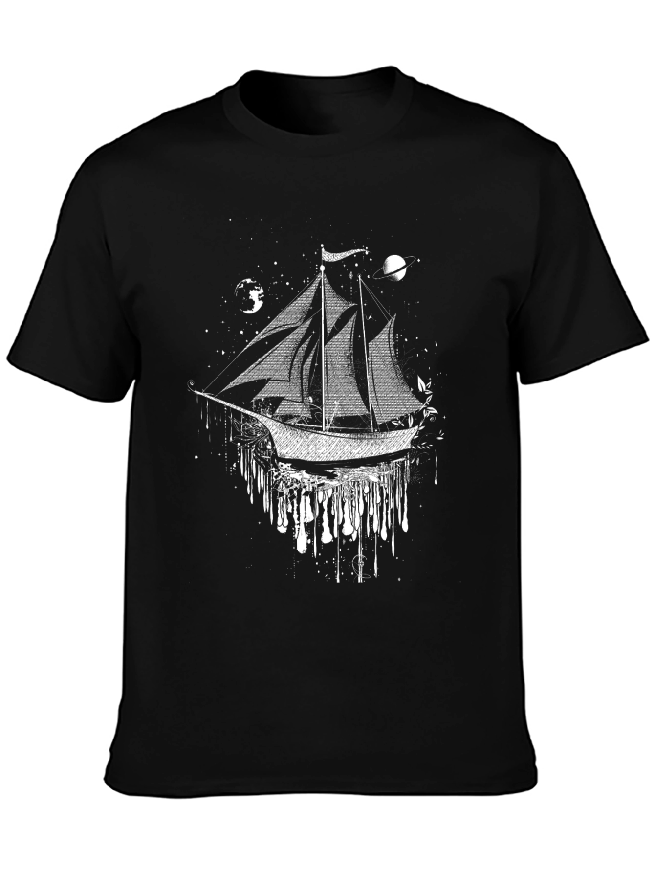 Celestial Ship T-Shirt: Cosmic Voyage