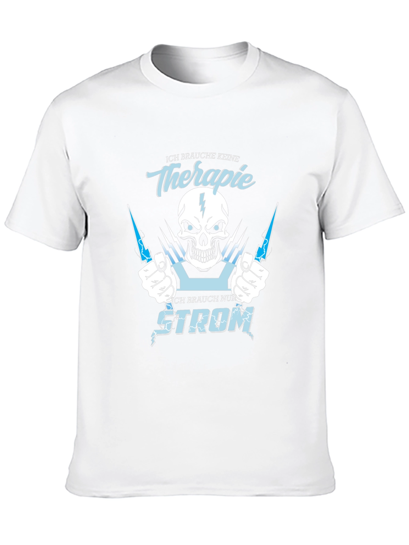 Ich Brauche Strom Graphic Tee - Black Cotton Shirt