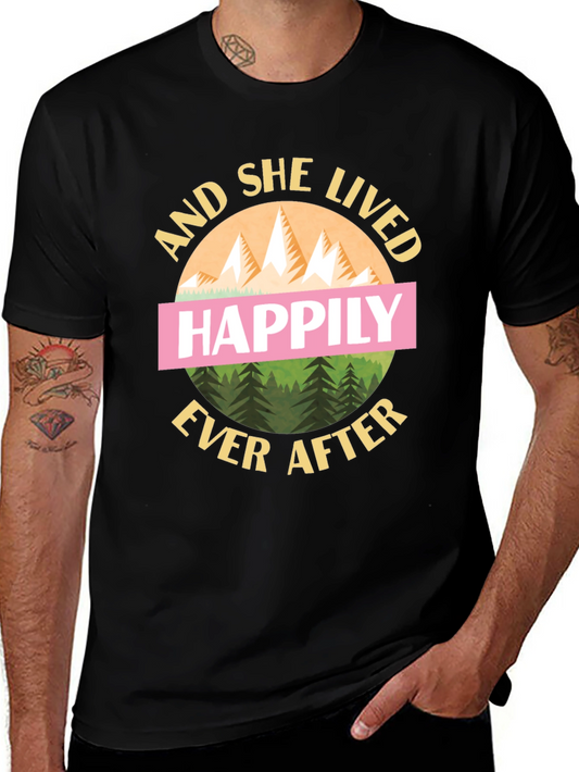 Happily Ever After Graphic Tee - Mountain Design T-Shirt