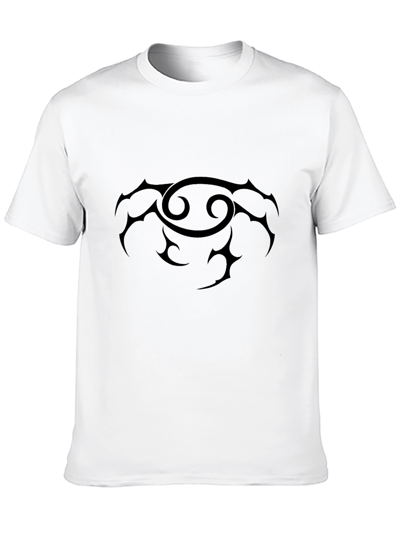 Tribal Cancer Zodiac Black T-Shirt