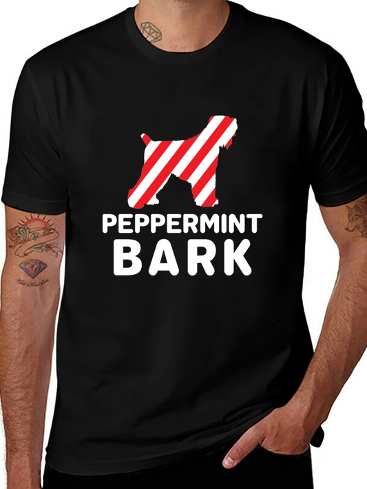 Peppermint Bark Dog T-Shirt - Festive Holiday Apparel