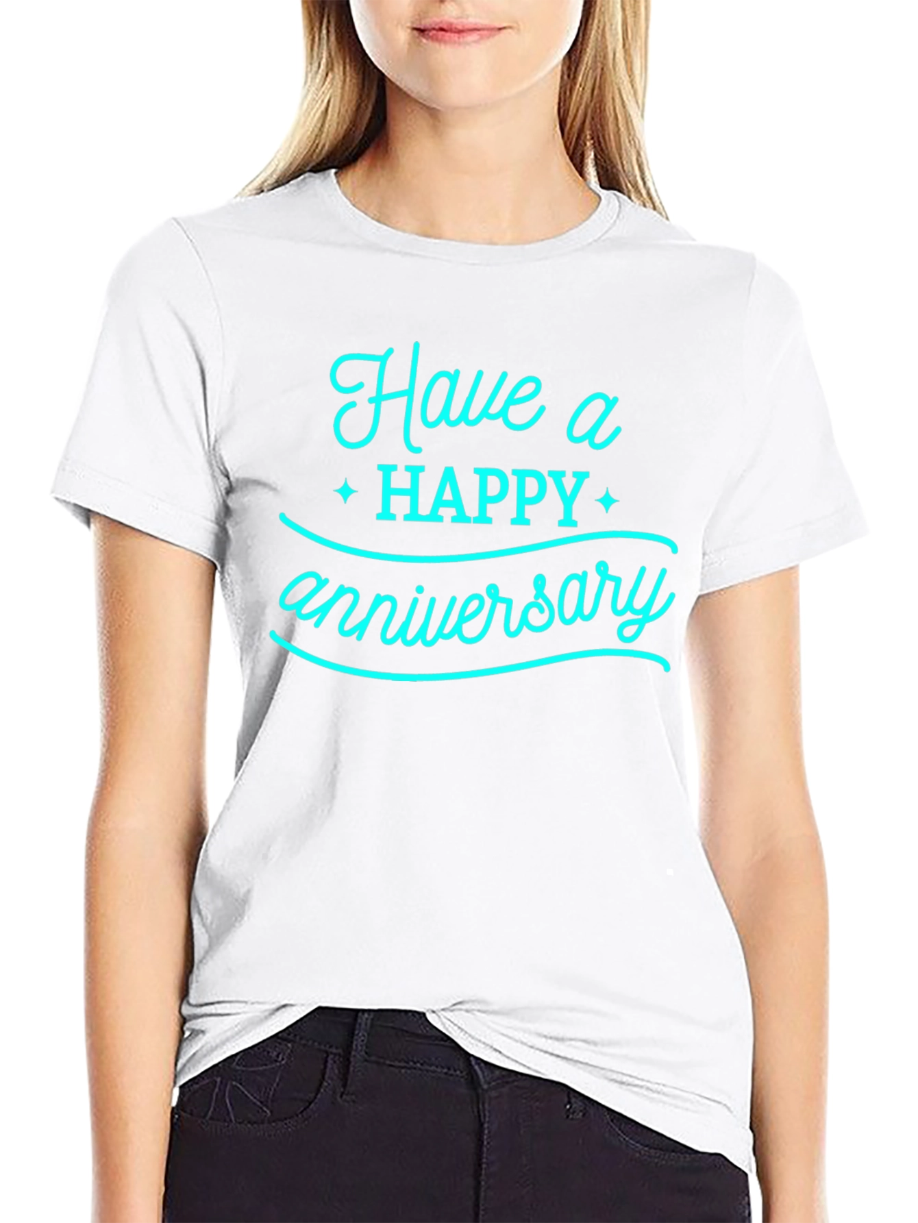 Happy Anniversary Graphic Tee - Black