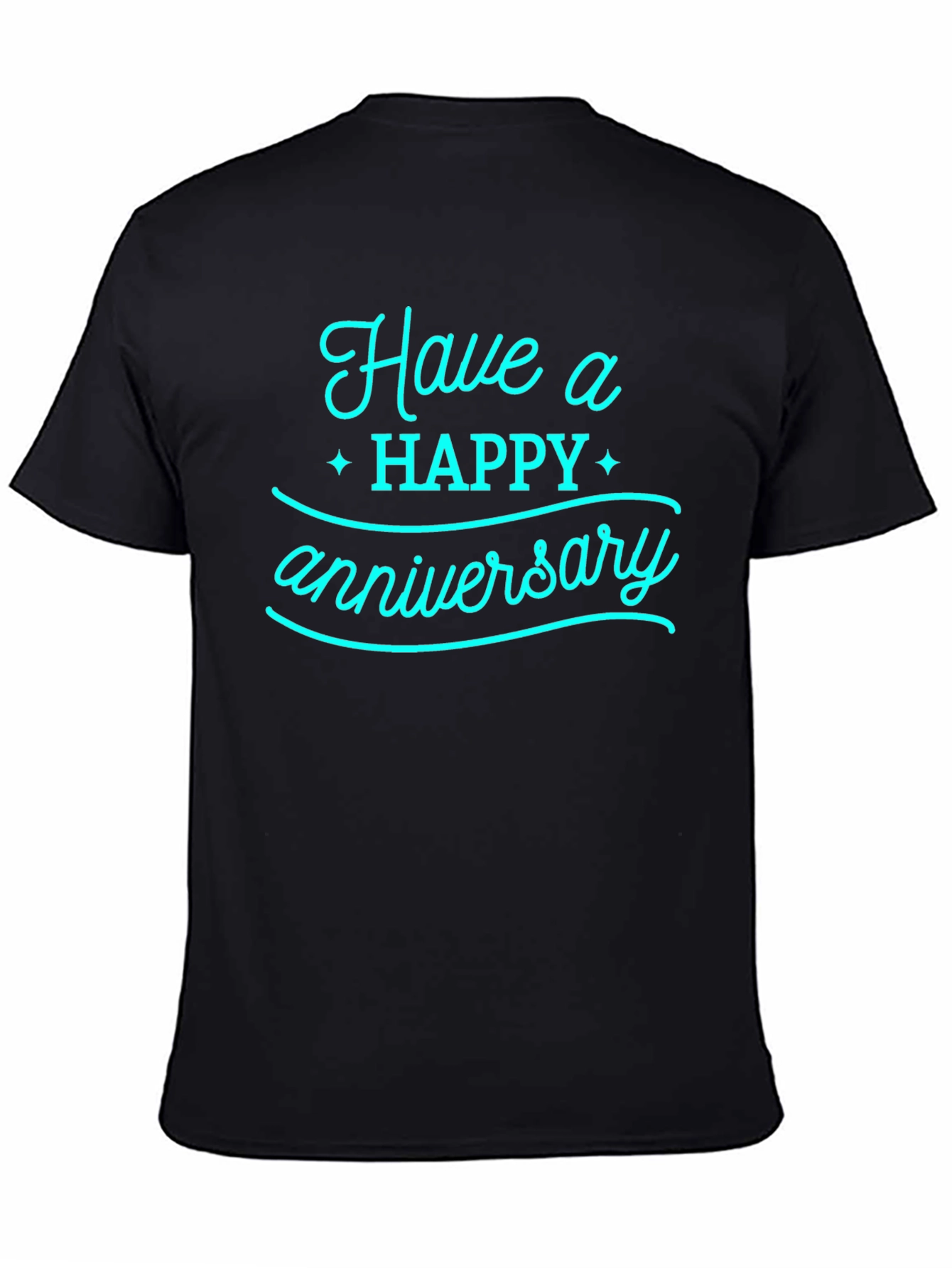Happy Anniversary Graphic Tee - Black