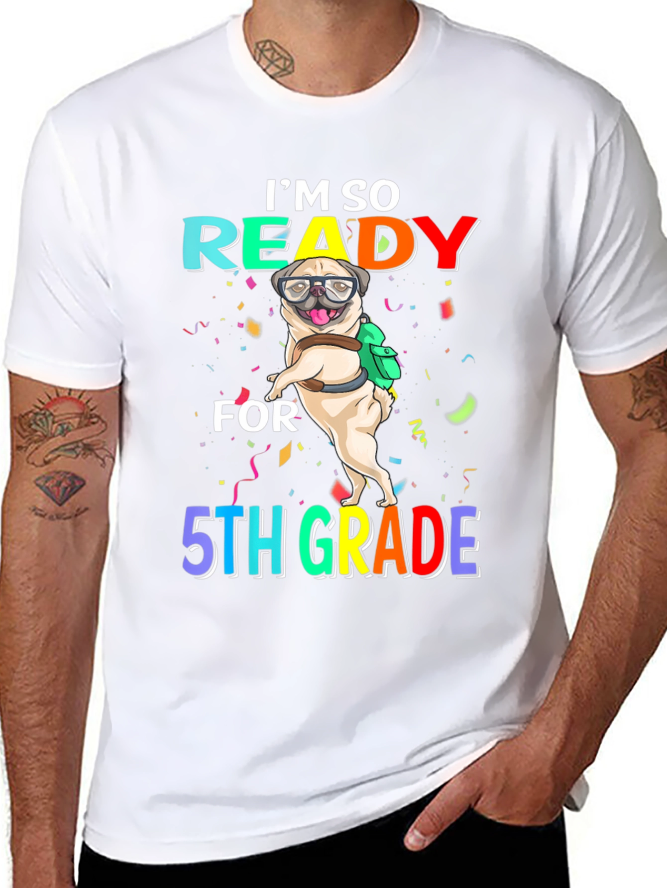 Ready for 5th Grade Pug T-Shirt