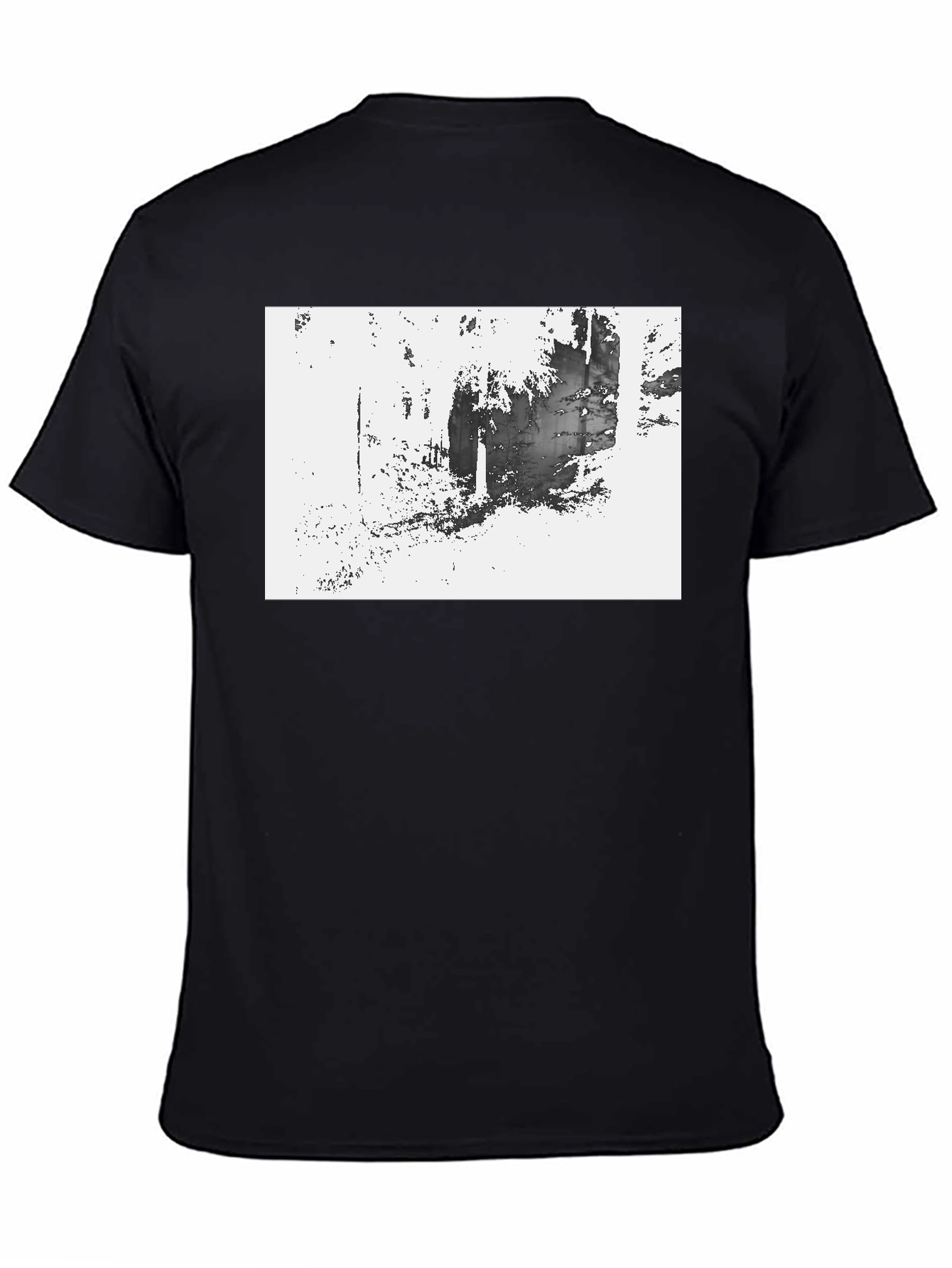 Abstract Graphic Black T-Shirt