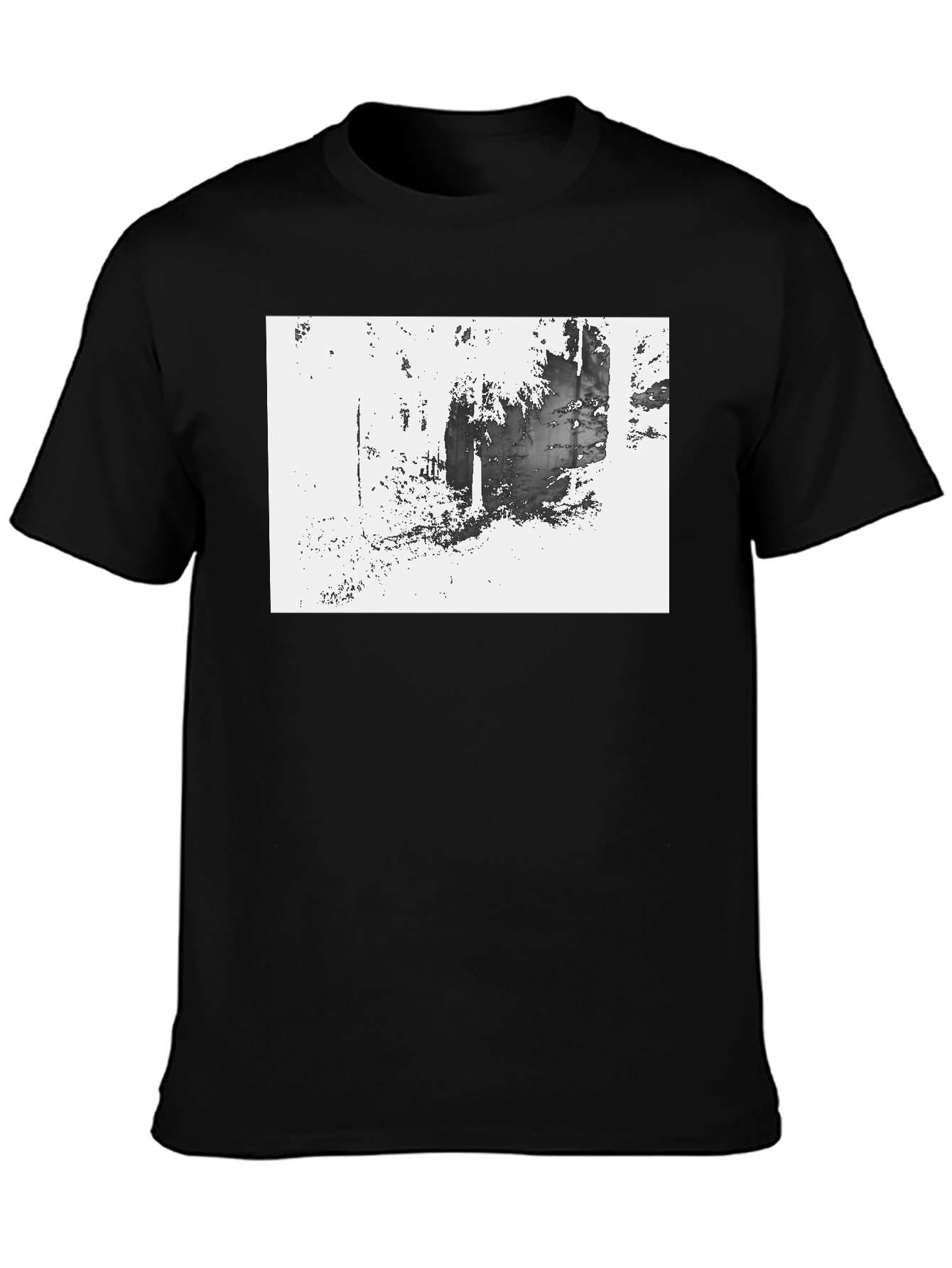 Abstract Graphic Black T-Shirt