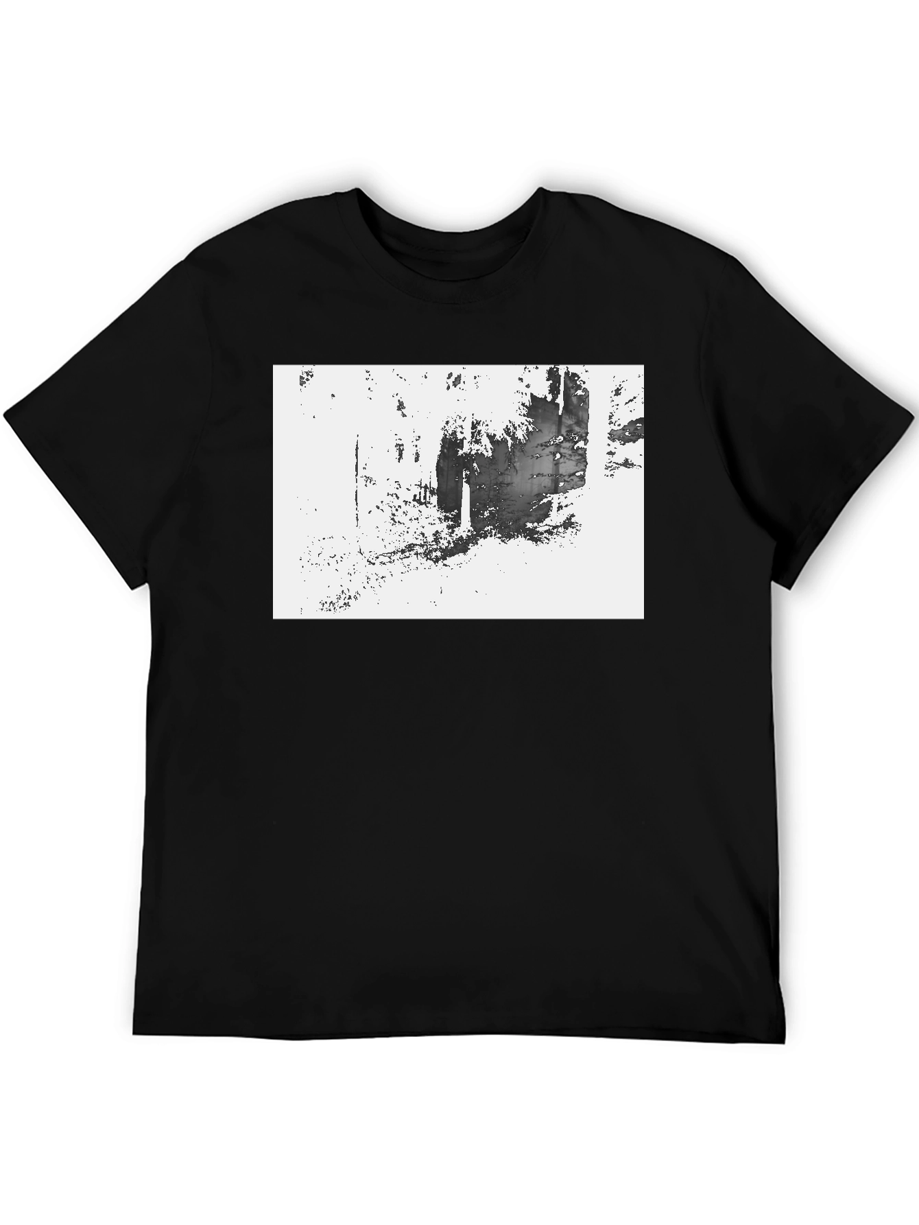 Abstract Graphic Black T-Shirt