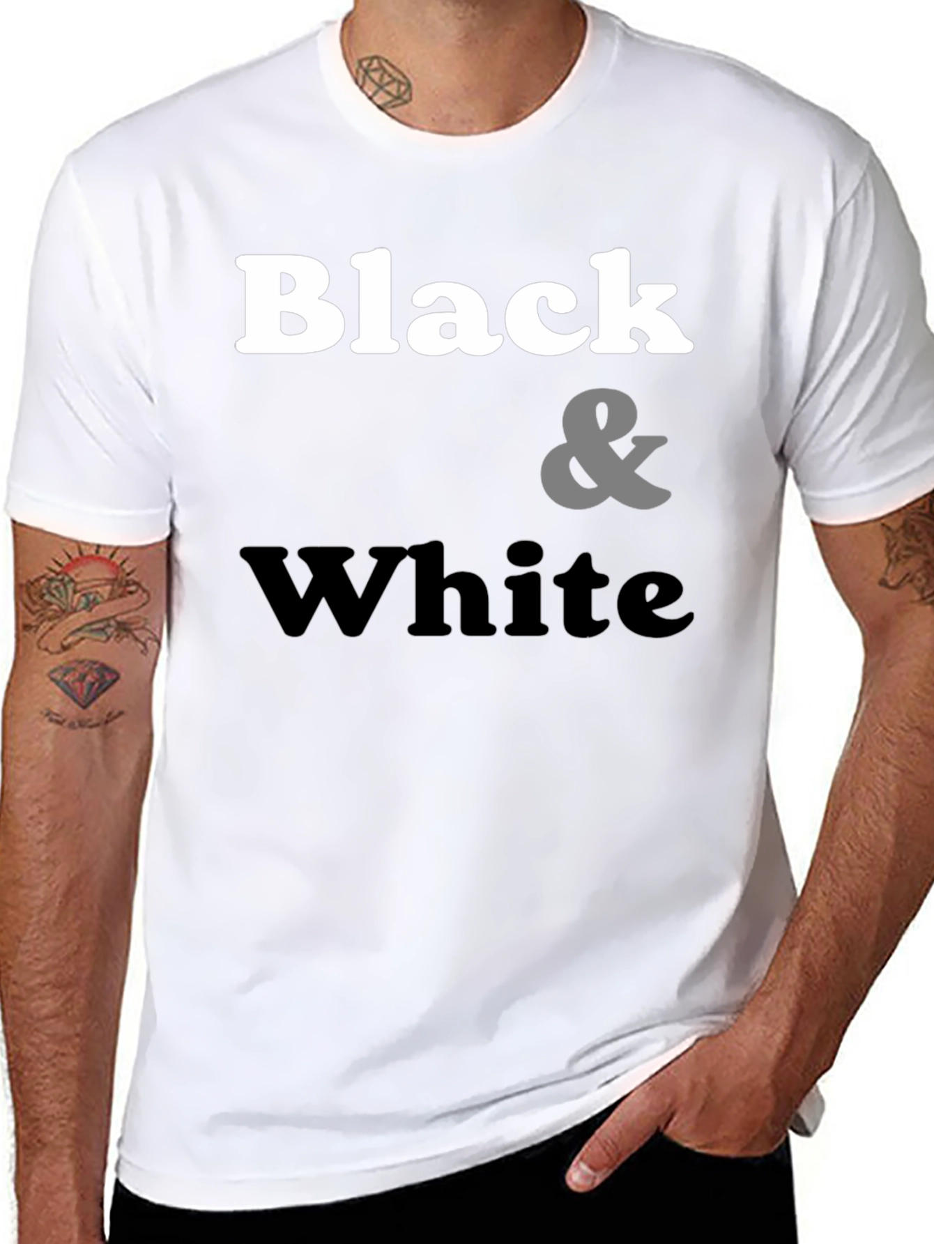 Black & White Graphic Tee - Classic Style
