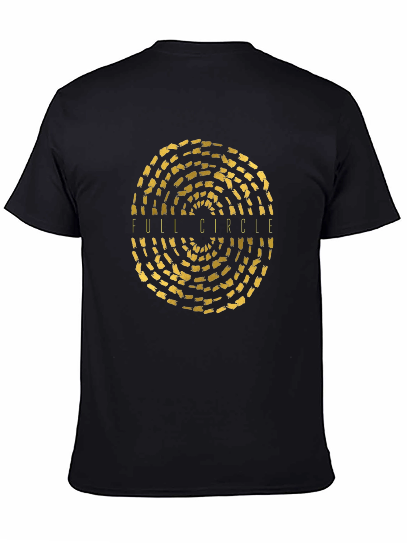 Full Circle Graphic Tee - Stylish Black Cotton T-Shirt