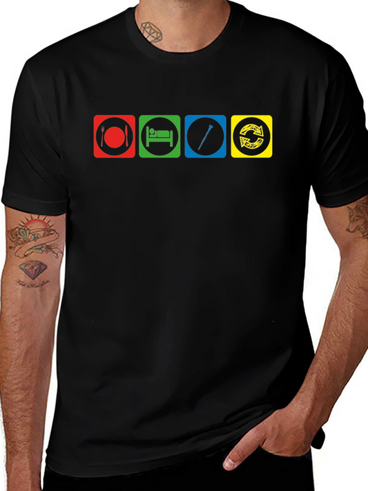 Eat Sleep Flute Repeat Black T-Shirt