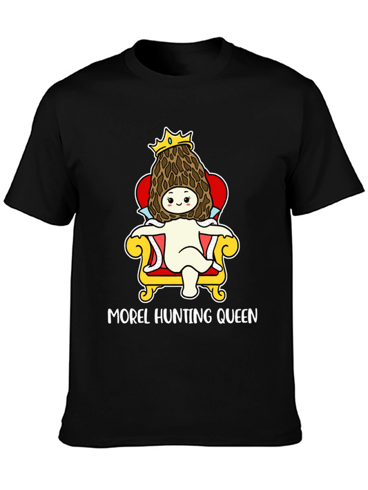 Morel Hunting Queen T-Shirt Mushroom Lover Tee