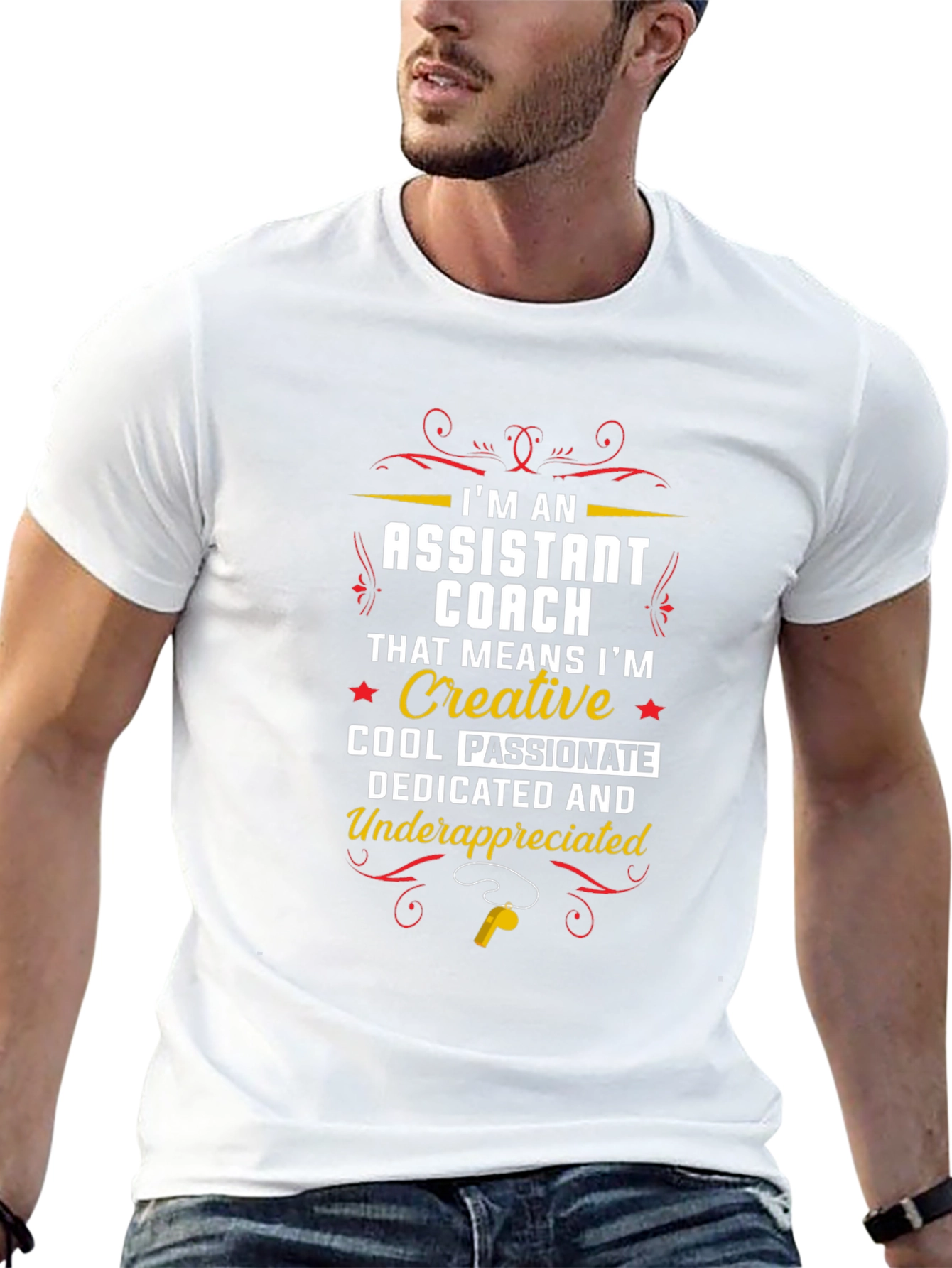 Assistant Coach T-Shirt - Creative Cool & Passionate