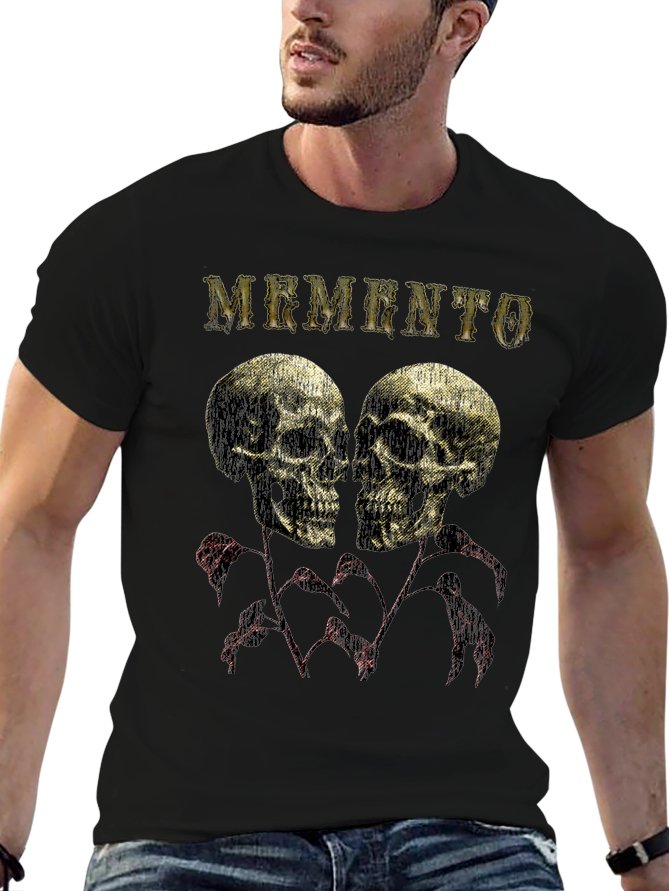 Memento Skulls Graphic T-Shirt - Dark Humor Apparel