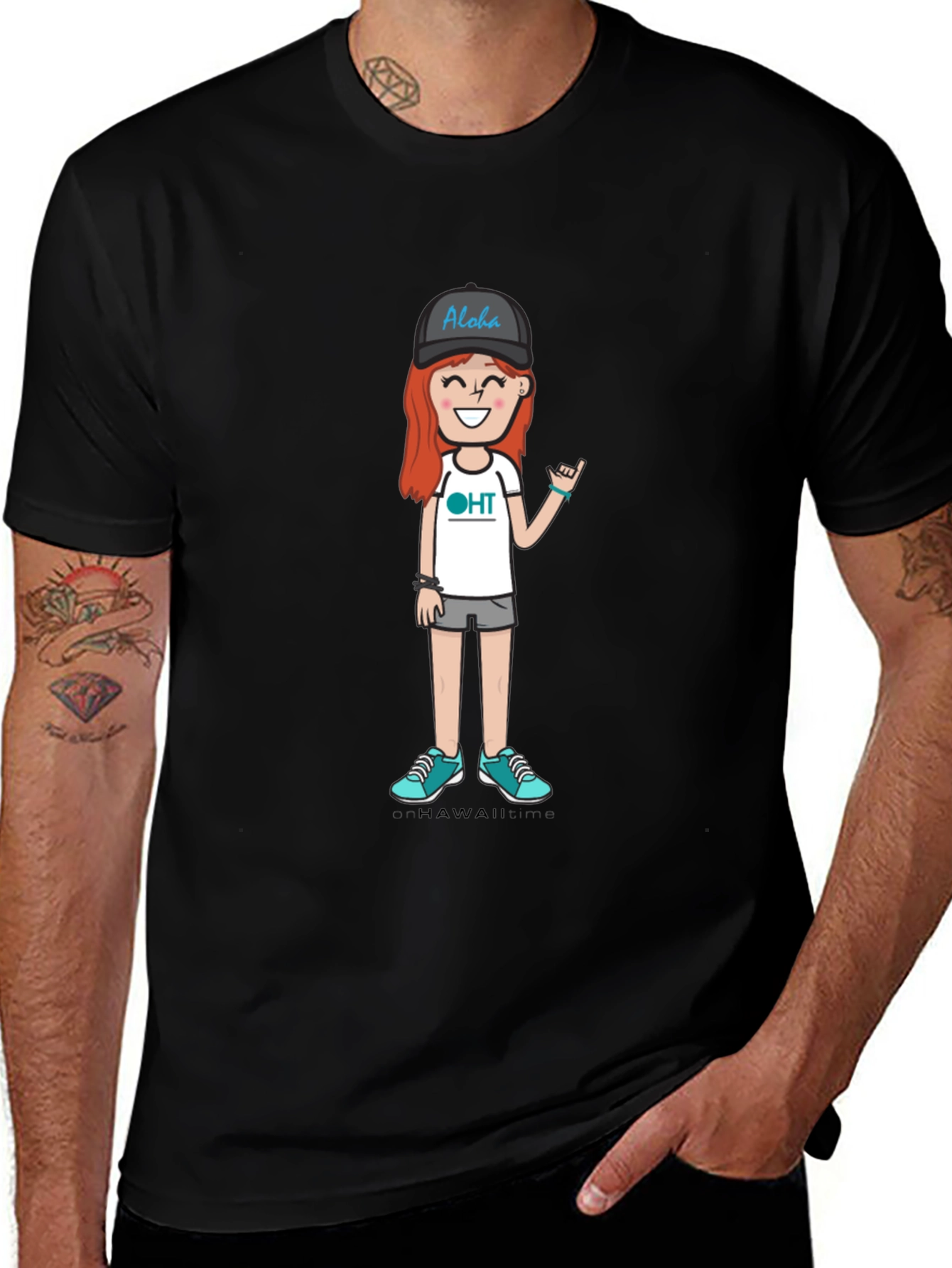 Aloha Cartoon Graphic T-Shirt