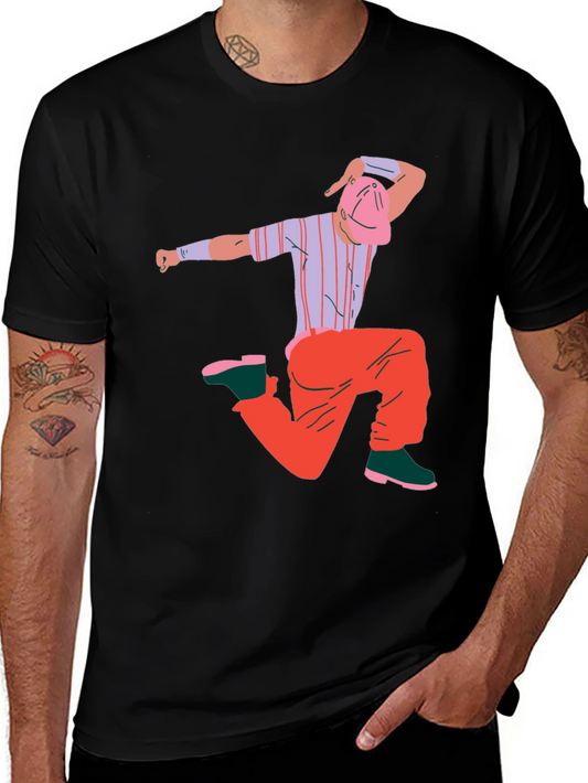 Cartoon Graphic Black T-Shirt