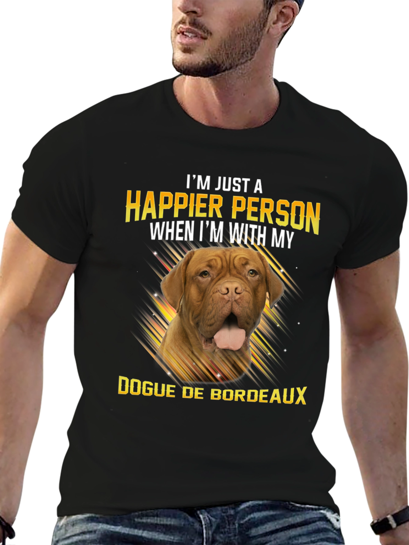 Happier Person Dogue De Bordeaux T-Shirt