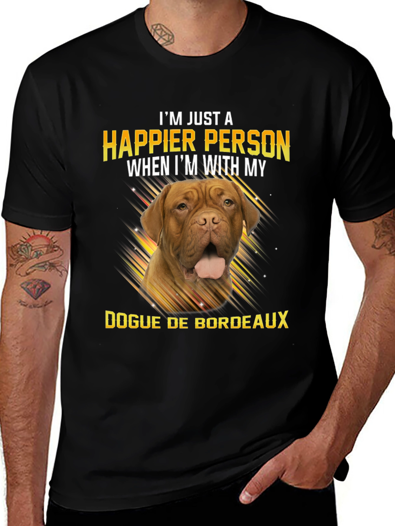 Happier Person Dogue De Bordeaux T-Shirt