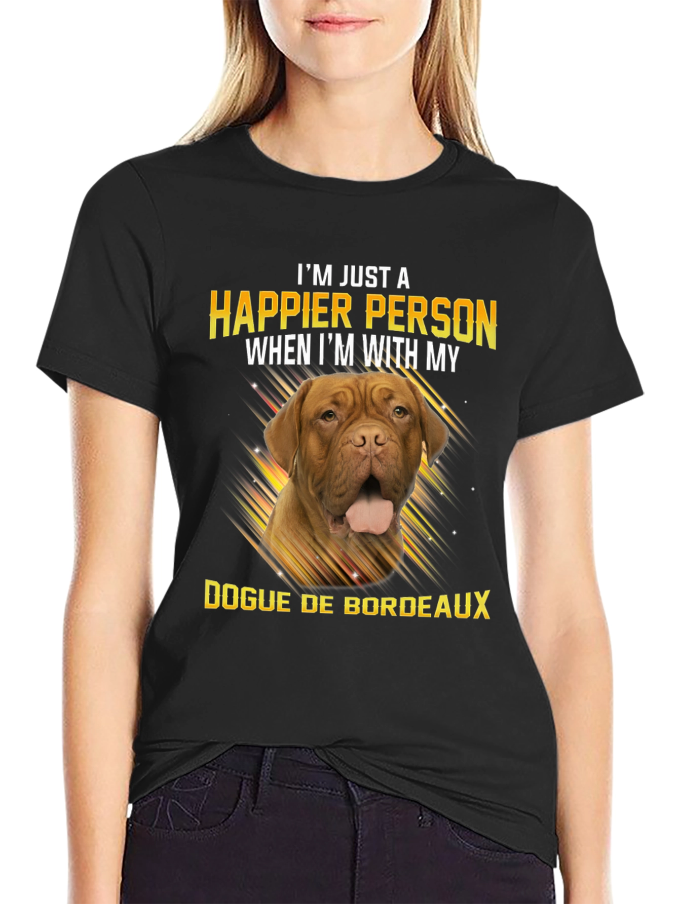 Happier Person Dogue De Bordeaux T-Shirt