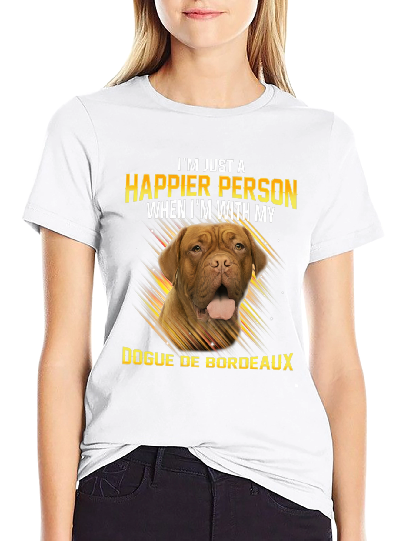Happier Person Dogue De Bordeaux T-Shirt