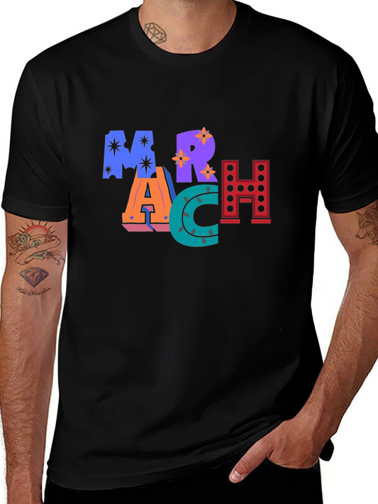 Colorful Retro March Graphic T-Shirt