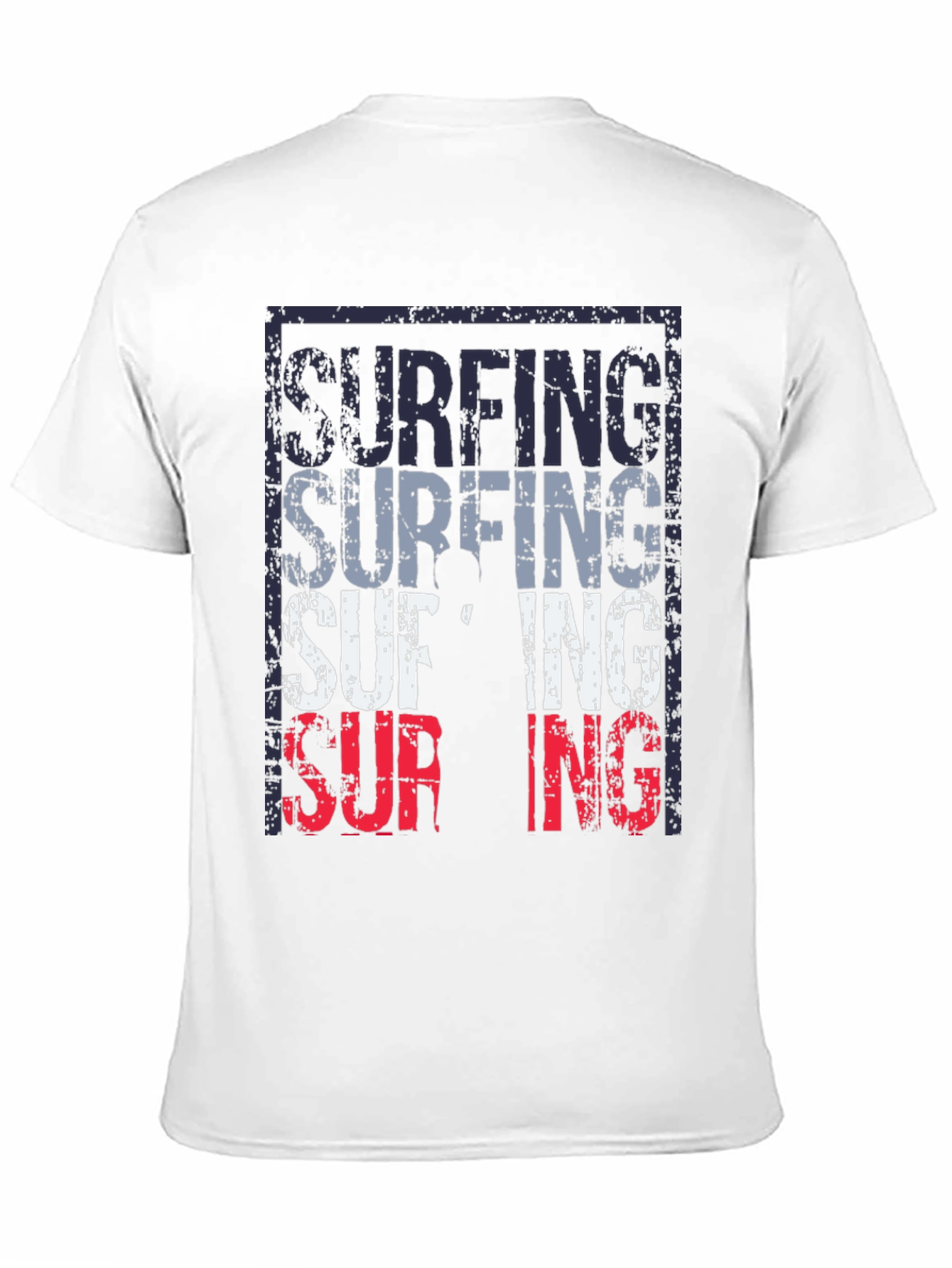 Surfing Graphic T-Shirt Black Mens Fashion Tee