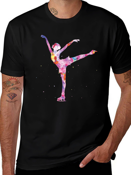 Colorful Figure Skating T-Shirt - Artistic Design