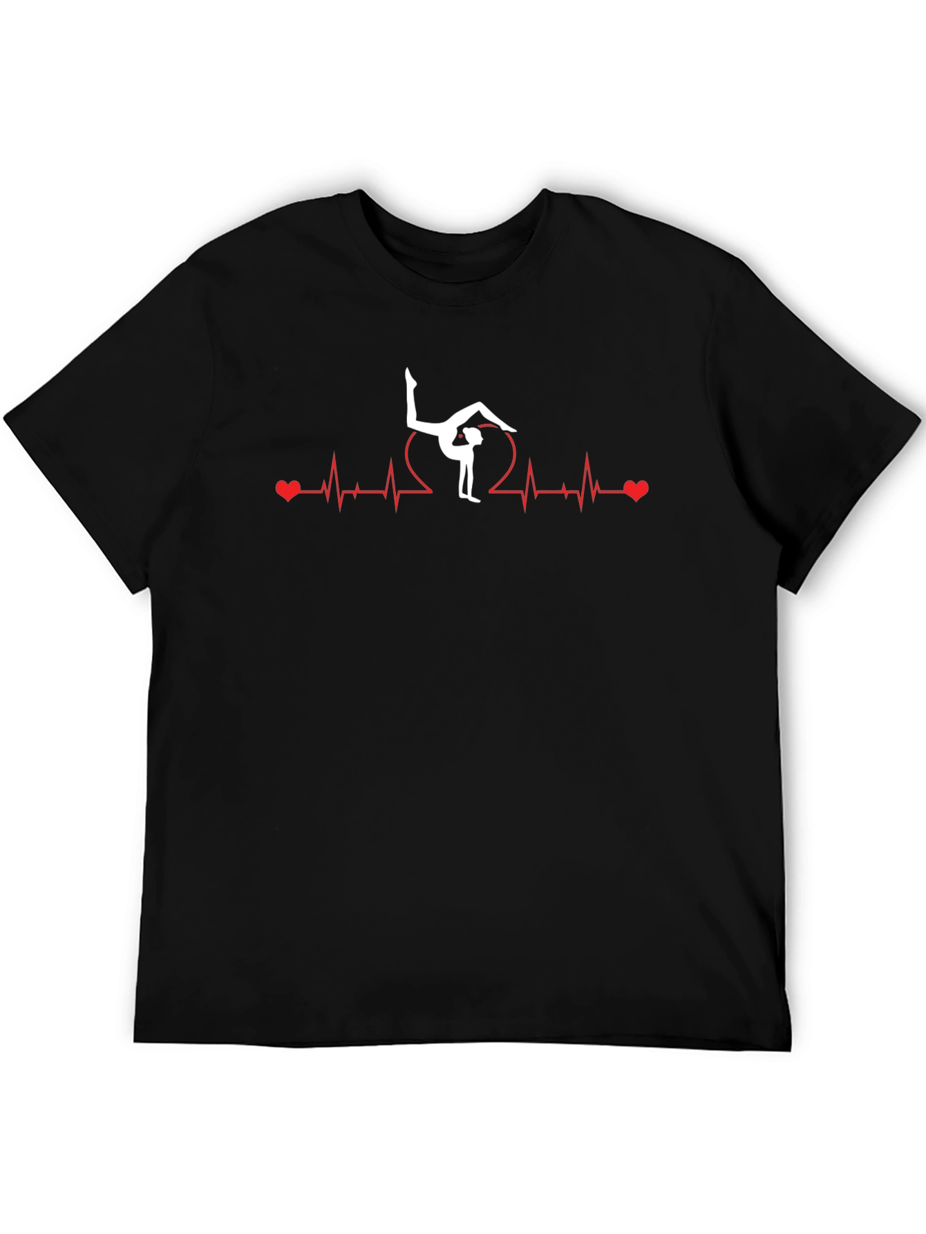 Gymnast Heartbeat Graphic Tee - Black