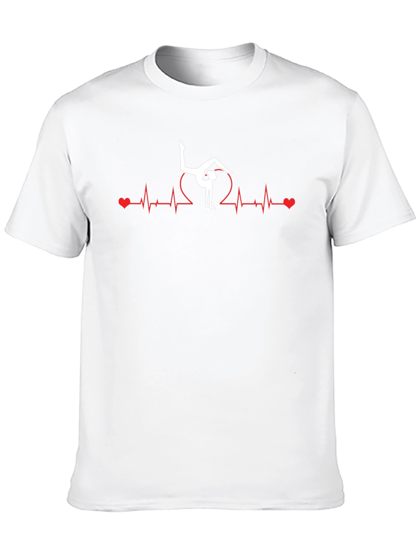 Gymnast Heartbeat Graphic Tee - Black