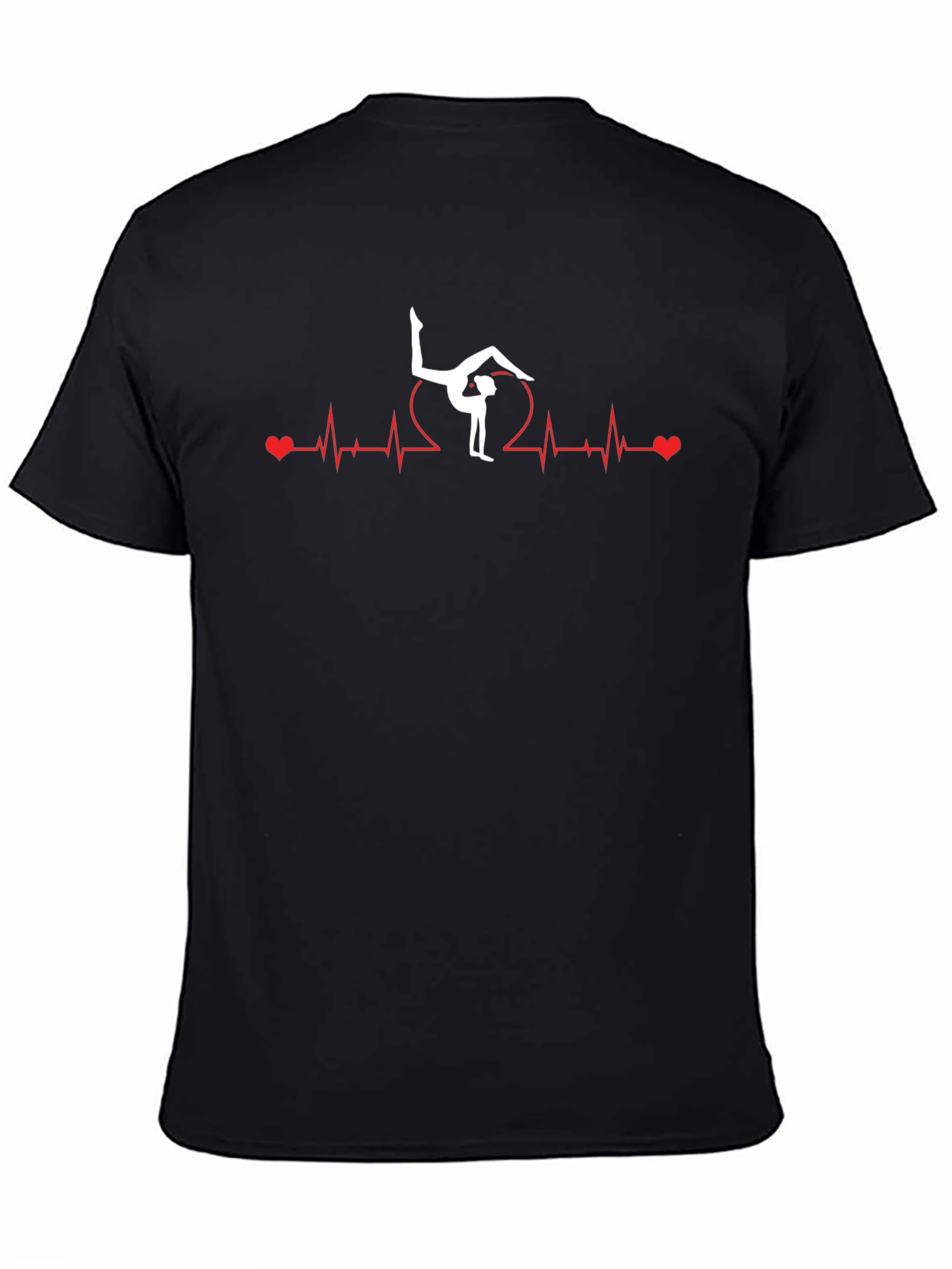 Gymnast Heartbeat Graphic Tee - Black