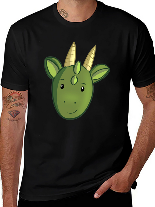 Cute Dragon Graphic Tee - Black