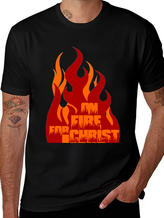 On Fire For Christ Graphic Tee