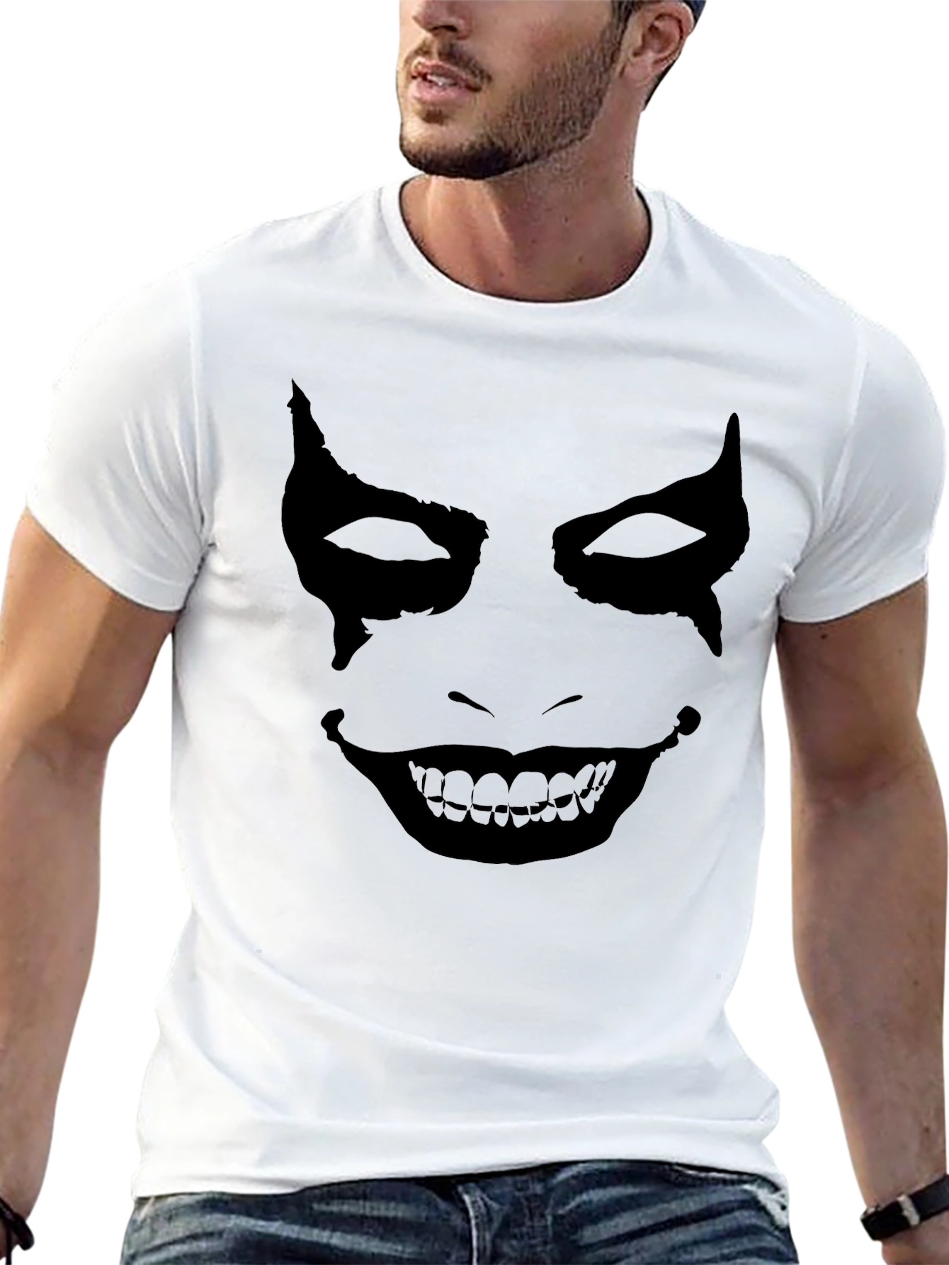 Joker Face Graphic Tee - Dark Knight T-Shirt