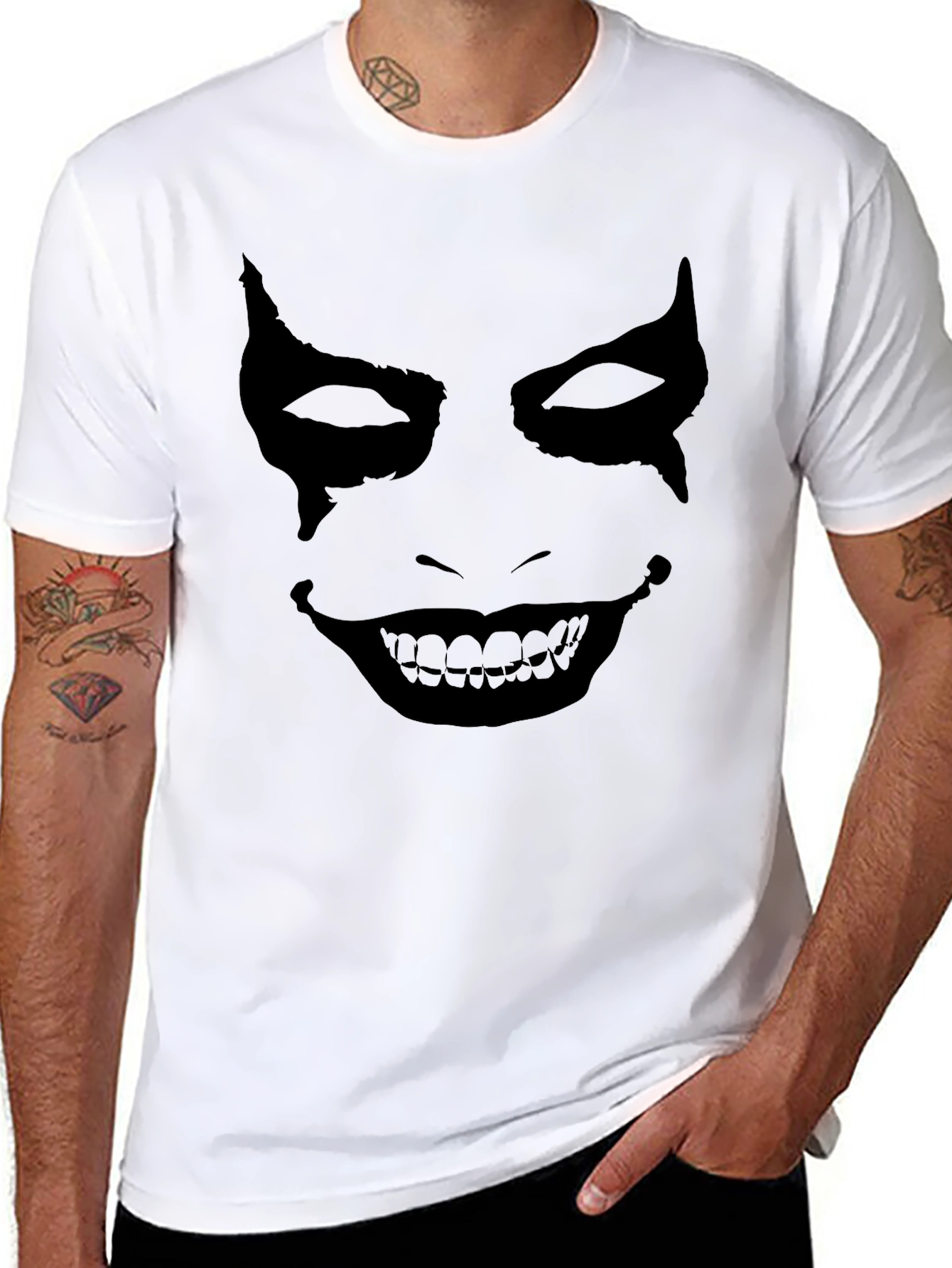 Joker Face Graphic Tee - Dark Knight T-Shirt
