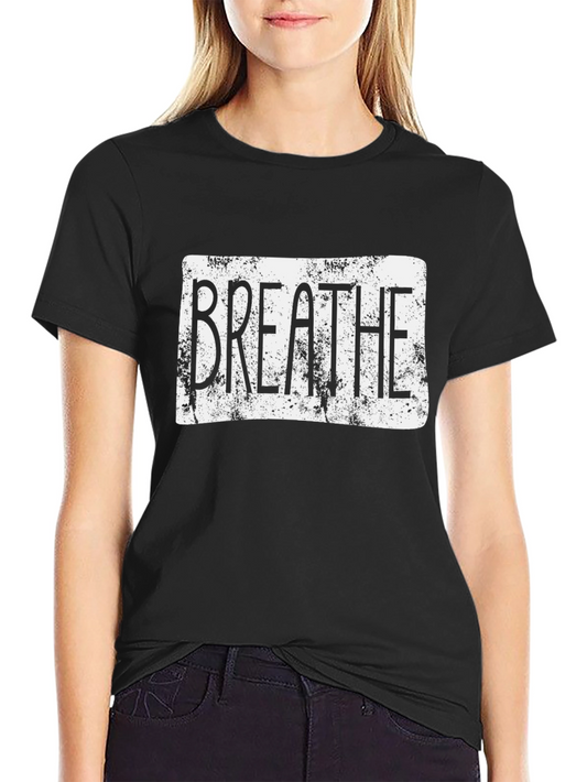 Breathe Graphic T-Shirt - Black Casual Tee