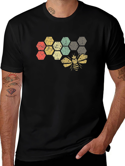 Honeycomb Bee Graphic T-Shirt
