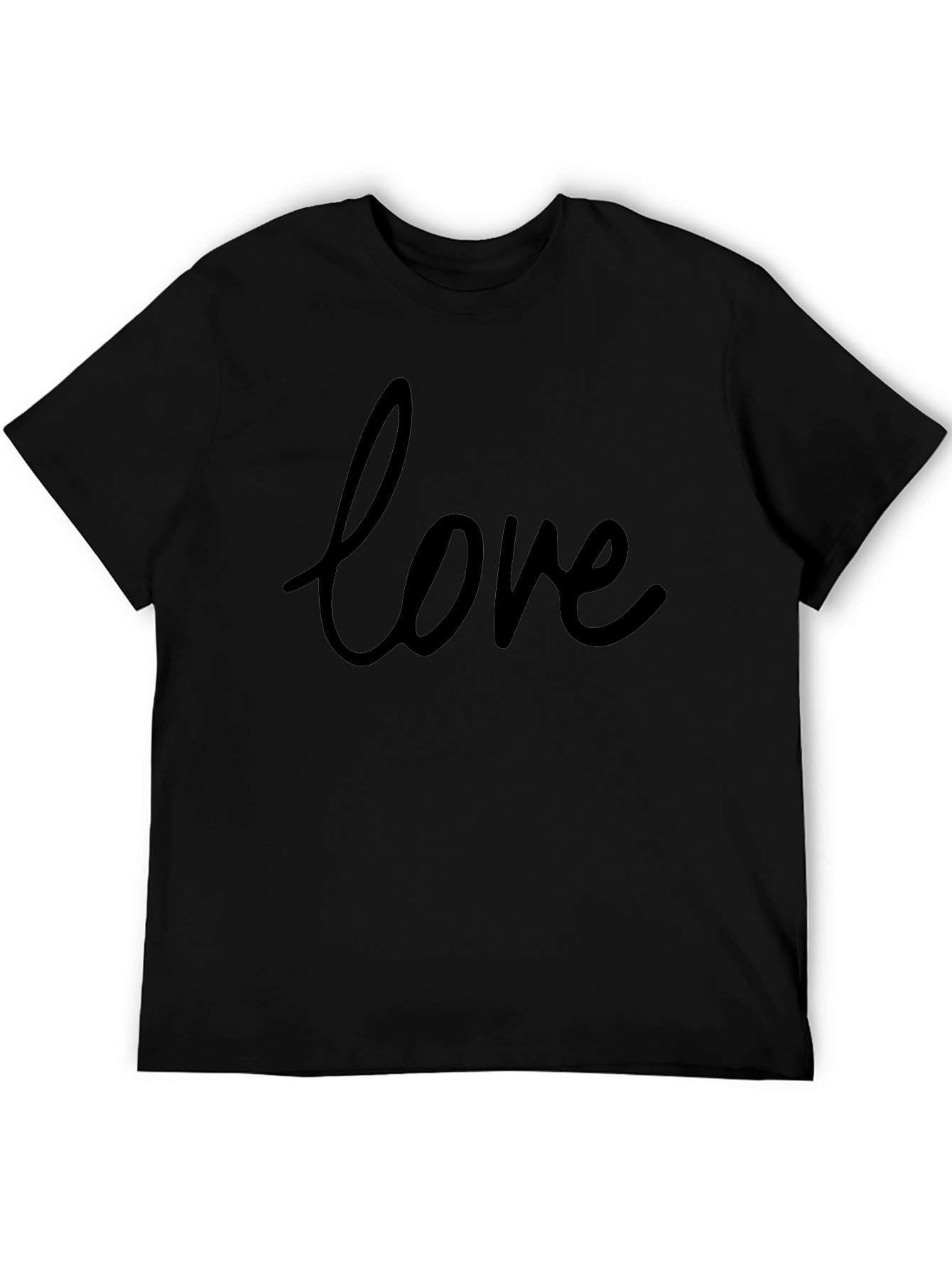 Love Script Graphic Black T-Shirt