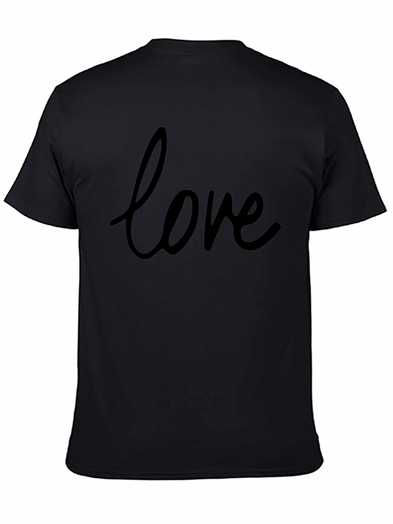 Love Script Graphic Black T-Shirt