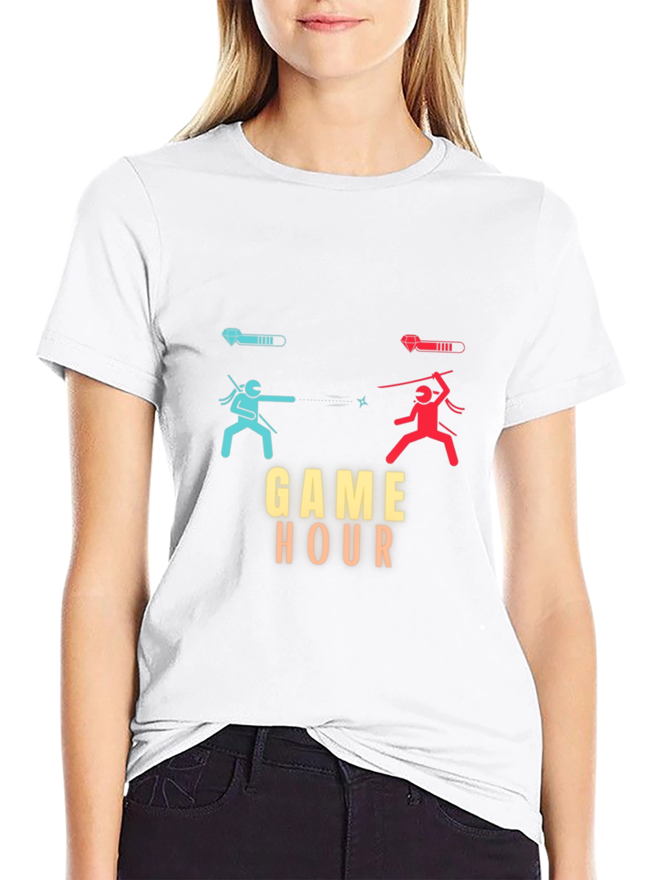 Game Hour Black T-Shirt - Gamer Ninja Showdown