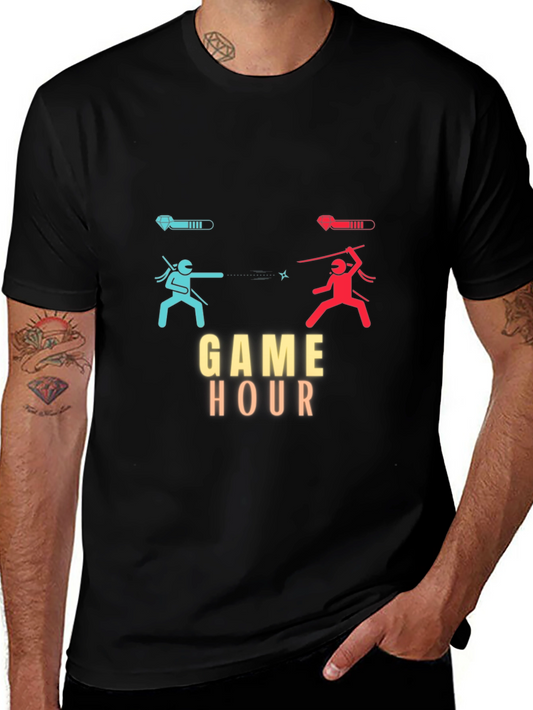 Game Hour Black T-Shirt - Gamer Ninja Showdown