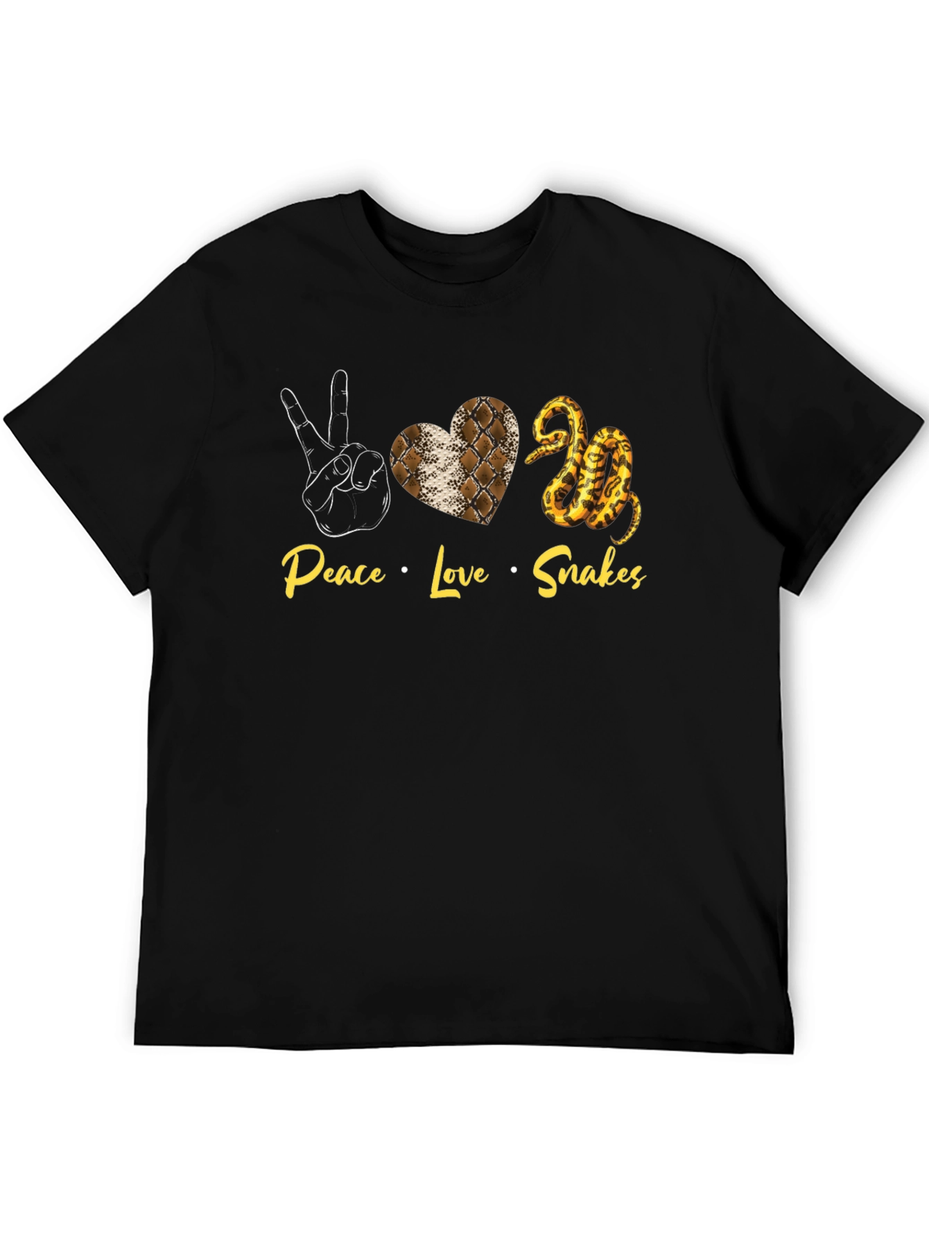 Peace Love Snakes T-Shirt Snake Graphic Tee