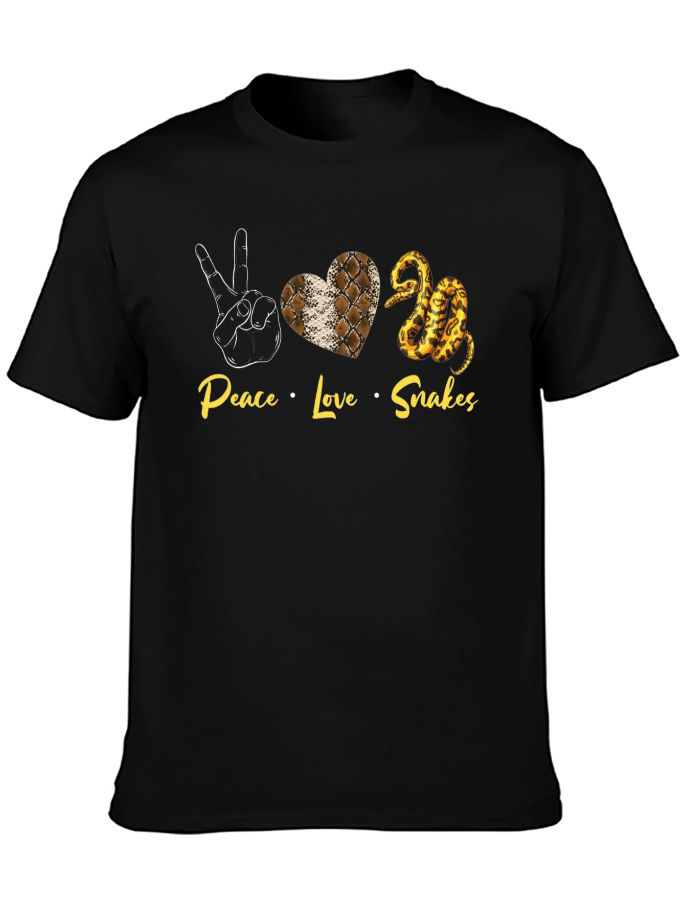 Peace Love Snakes T-Shirt Snake Graphic Tee