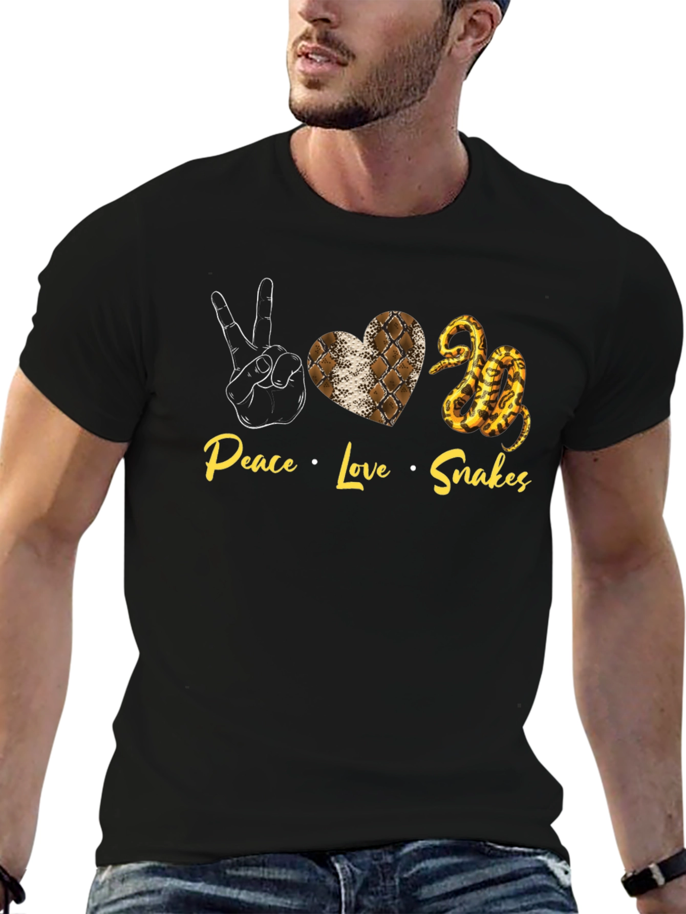 Peace Love Snakes T-Shirt Snake Graphic Tee