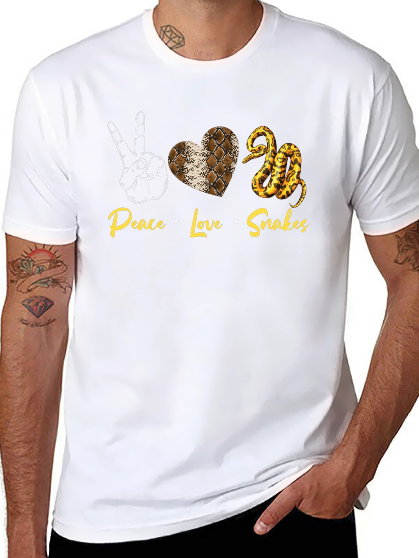 Peace Love Snakes T-Shirt Snake Graphic Tee