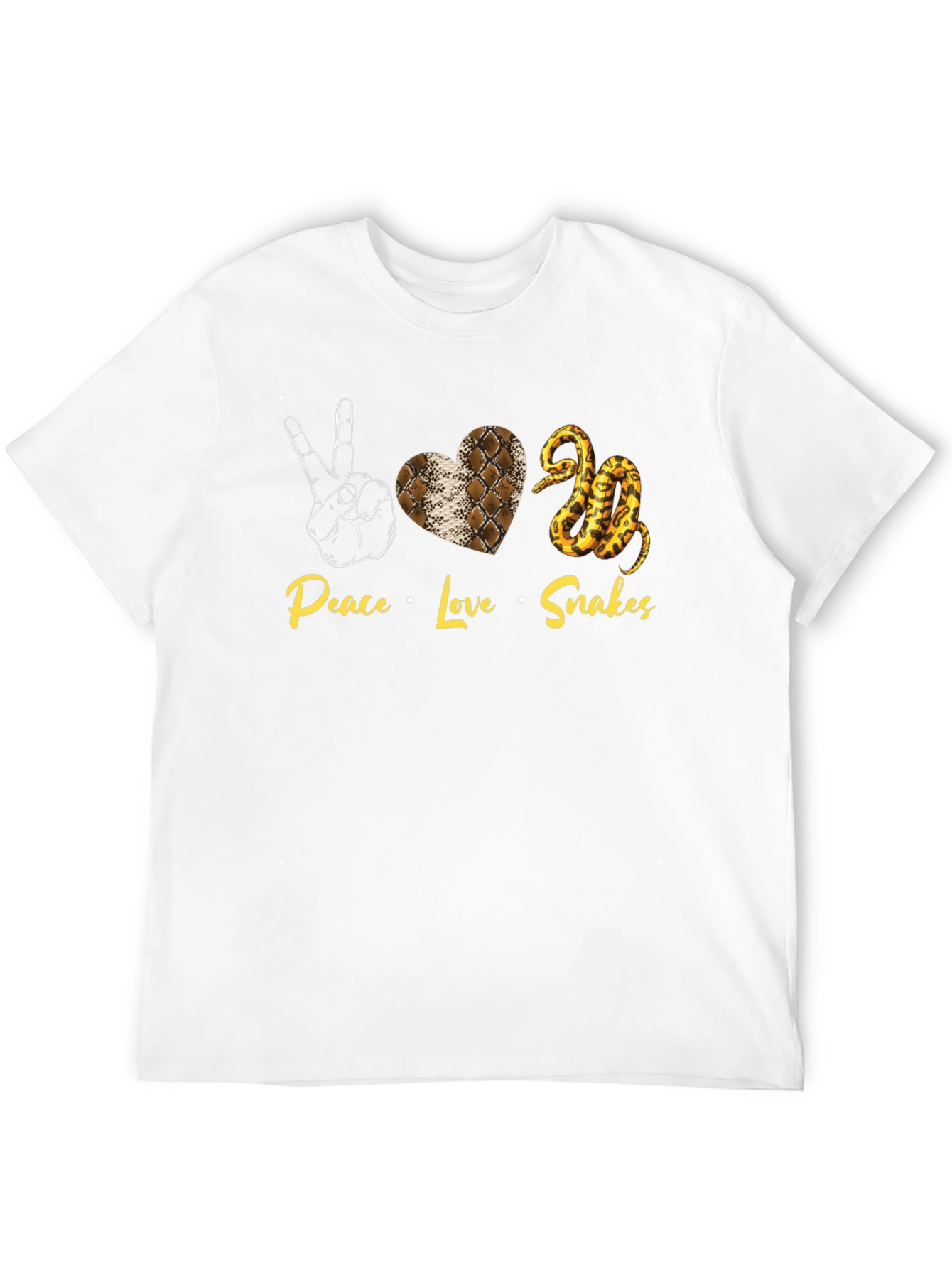 Peace Love Snakes T-Shirt Snake Graphic Tee
