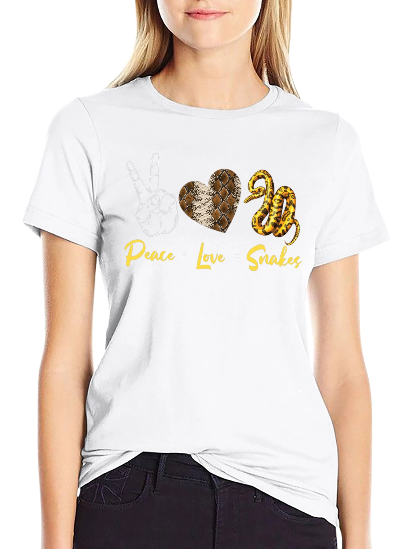 Peace Love Snakes T-Shirt Snake Graphic Tee